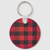 Checked Kariert Red and Black Schlüsselanhänger (Vorderseite)