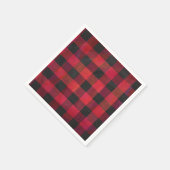 Checked Kariert Red and Black Serviette (Ecke)