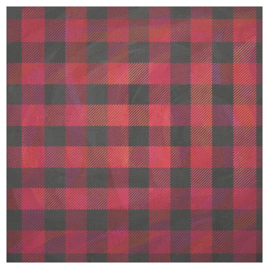 Checked Kariert Red and Black Stoff (Muster)