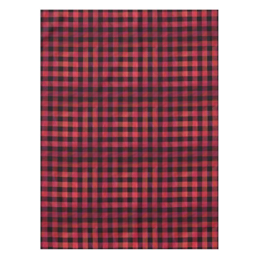 Checked Kariert Red and Black Tischdecke (Vorderseite)
