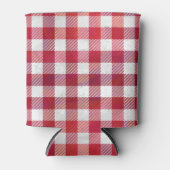 Checked Kariert Red and White Dosenkühler (Vorderseite)