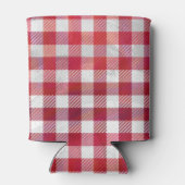 Checked Kariert Red and White Dosenkühler (Rückseite)