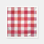 Checked Kariert Red and White Serviette (Vorderseite)