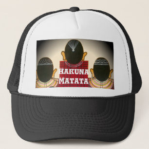 Checked Maasai Family Portrait Customizing-Produkt Truckerkappe