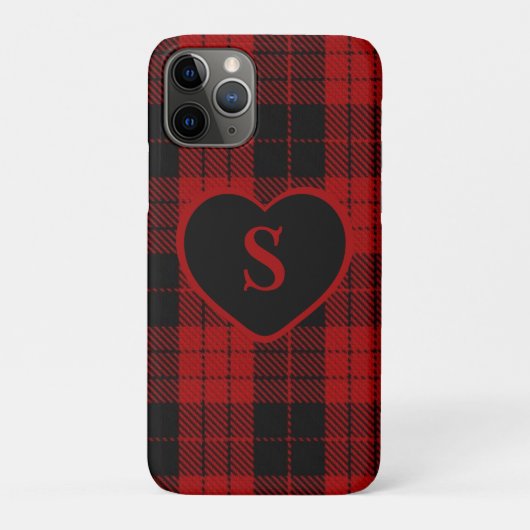 Checked Monogram Christmas Red Buffalo Kariert Case-Mate iPhone Hülle (Rückseite)