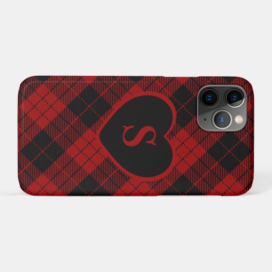 Checked Monogram Christmas Red Buffalo Kariert Case-Mate iPhone Hülle (Rückseite (Horizontal))
