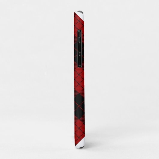 Checked Monogram Christmas Red Buffalo Kariert Case-Mate iPhone Hülle (Hinten/Links)