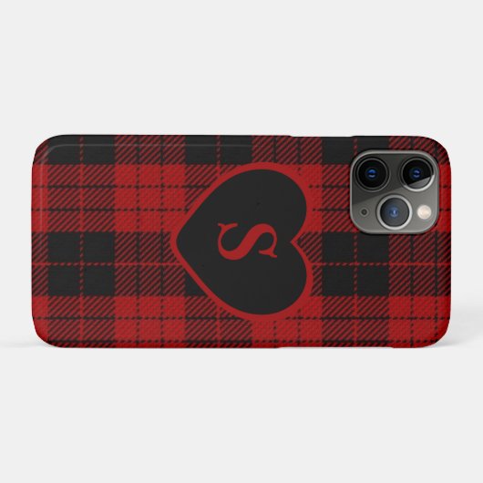 Checked Monogram Christmas Red Buffalo Kariert Case-Mate iPhone Hülle (Rückseite (Horizontal))