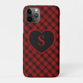 Checked Monogram Christmas Red Buffalo Kariert Case-Mate iPhone Hülle (Rückseite)