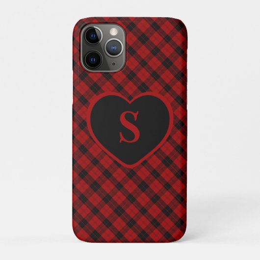 Checked Monogram Christmas Red Buffalo Kariert Case-Mate iPhone Hülle (Rückseite)