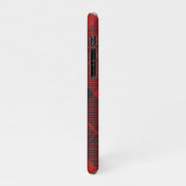 Checked Monogram Christmas Red Buffalo Kariert iPhone Hülle (Linke Seite)