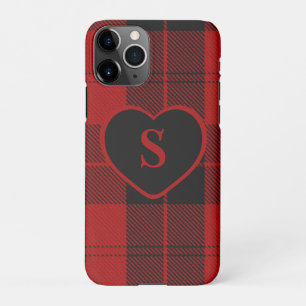 Checked Monogram Christmas Red Buffalo Kariert iPhone 11Pro Hülle