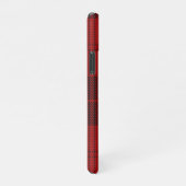 Checked Monogram Christmas Red Buffalo Kariert iPhone Hülle (Rechte Seite)
