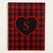 Checked Monogram Christmas Red Buffalo Kariert Planer (Vorderseite)