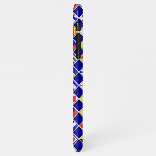 Checked Nautic Signal Flags iPhone Hülle (Linke Seite)