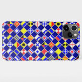 Checked Nautic Signal Flags iPhone Hülle (Rückseite (Horizontal))