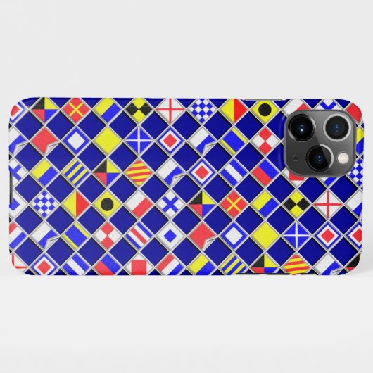 Checked Nautic Signal Flags iPhone Hülle (Rückseite (Horizontal))