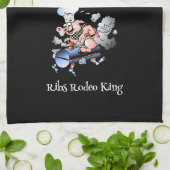 Checked Past Mascot Griller Custom Geschirrtuch (Gefaltet)