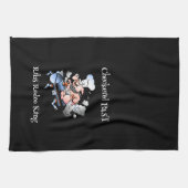 Checked Past Mascot Griller Custom Geschirrtuch (Horizontal)