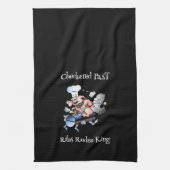 Checked Past Mascot Griller Custom Geschirrtuch (Vertikal)