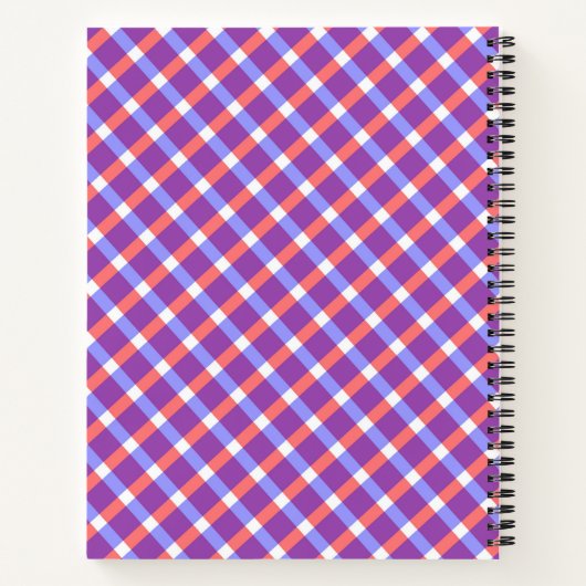 Checked Pattern Notebook | Stilvoll Notizblock (Rückseite)