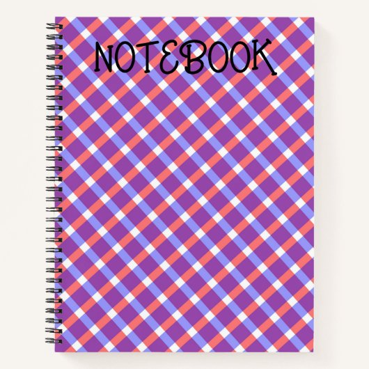 Checked Pattern Notebook | Stilvoll Notizblock (Vorderseite)