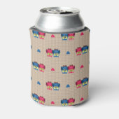 Checked pattern with love owls dosenkühler (Kanne Rückseite)