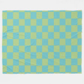 Checked Patterns für Karton in blau und grün  Fleecedecke (Vorderseite (Horizontal))