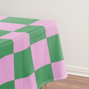 Checked Patterns Pink und Green Tischdecke