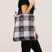 Checked Pink Roses Tote Tasche (Von Nahem)