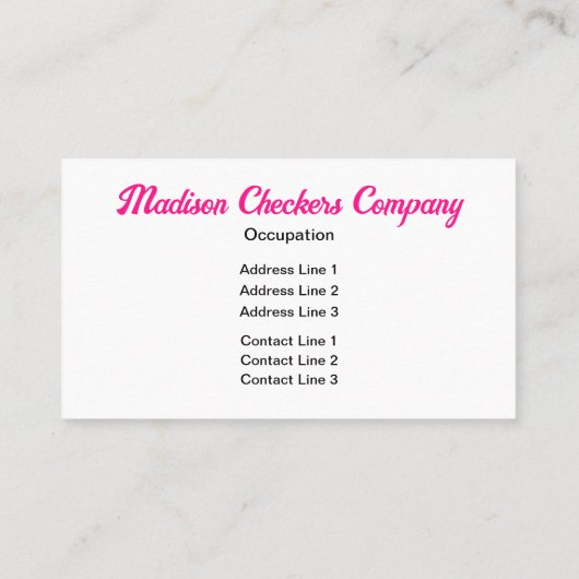 Checked Quadrate pfirsichfarbenes Retrogramm Visitenkarte (Rückseite)