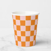 Checked Retro Pappbecher (Links)