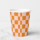 Checked Retro Pappbecher (Rechts)