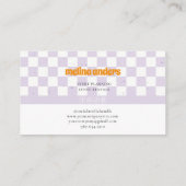 Checked Retro Visitenkarte (Rückseite)