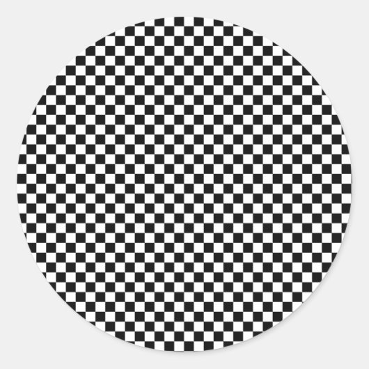 Checked Runder Aufkleber (Vorderseite)