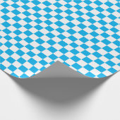 Checked Sky Blue and White Wrapping Paper Geschenkpapier (Ecke)