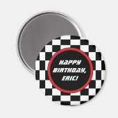 Checked Square Magnet (Vorderseite/Rückseite)