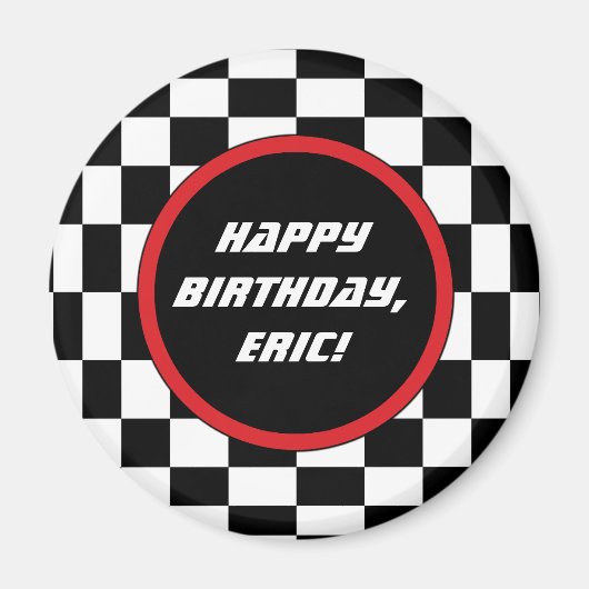 Checked Square Magnet (Vorne)