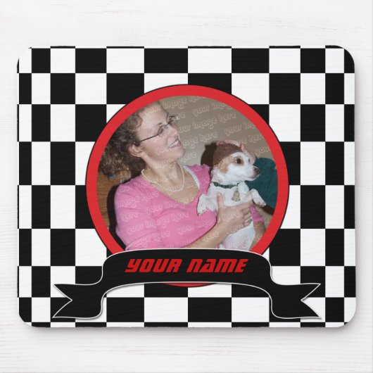 Checked Square Mousepad (Vorne)