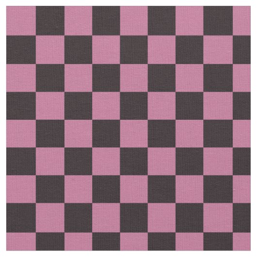 Checked Squares CUSTOM COLOR & Black Square Stoff (Nahaufnahme)