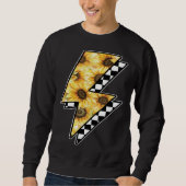 Checked Sunflower Lightning Chess Board Sweatshirt (Vorderseite)