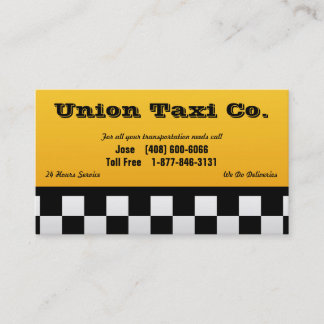 Checked Taxi Business Card Visitenkarte