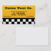 Checked Taxi Business Card Visitenkarte (Vorne/Hinten)