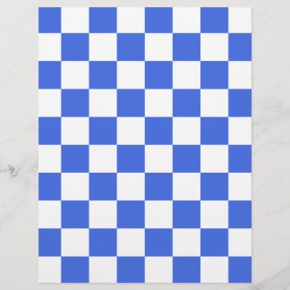 Checked - White and Royal Blue