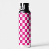 CheckedBox-Quadrate (Hot-Rosa-Retro-Monogramm) Trinkflasche (Rechts)