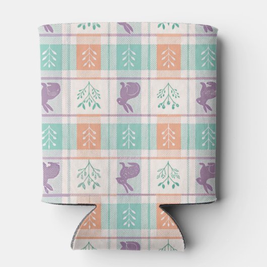 Checker Karierter Ostern Dosenkühler (Rückseite)