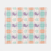 Checker Karierter Ostern Fleecedecke (Vorderseite (Horizontal))