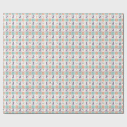 Checker Karierter Ostern Geschenkpapier (Flach)