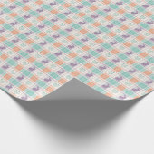 Checker Karierter Ostern Geschenkpapier (Ecke)