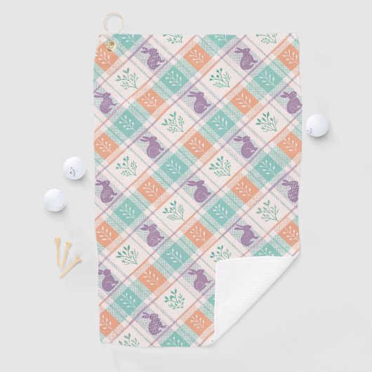 Checker Karierter Ostern Golfhandtuch (Insitu)